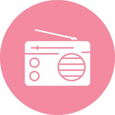 vektör radyo düz biçim simgesi