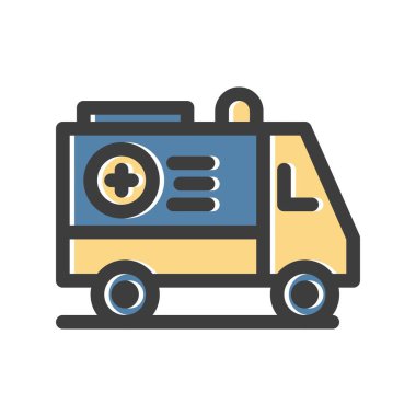 Ambulans simgesinin vektör çizimi