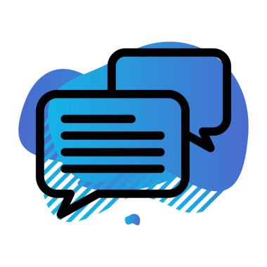  vektör Sohbeti düz biçim simgesi