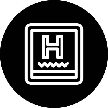 Hastane simgesinin vektör illüstrasyonu 