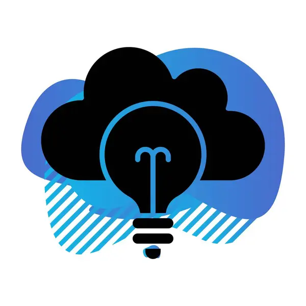 Vector Bulb Flat Style Icon — 스톡 벡터