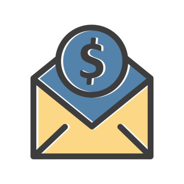 Para simgesinin vektör illüstrasyonu 