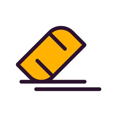 Silgi simgesinin vektör illüstrasyonu 