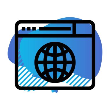 Web sitesi simgesinin vektör illüstrasyonu 