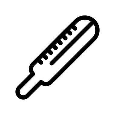 Vektör termometresi düz biçim simgesi