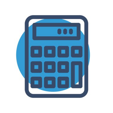  Hesap makinesi simgesinin vektör illüstrasyonu 