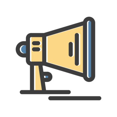 vektör hoparlörü düz biçim simgesi