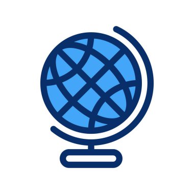 Vektör Dünya düz biçim simgesi