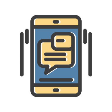 Vektör iletisi düz biçim simgesi