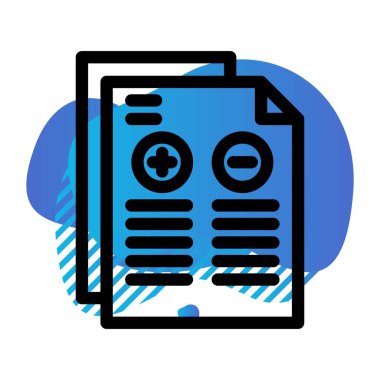 Rapor simgesinin vektör illüstrasyonu 