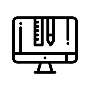 Lcd simgesinin vektör illüstrasyonu  