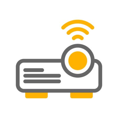 Projektör simgesinin vektör illüstrasyonu 