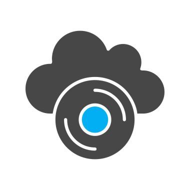 Vektör dvd düz biçim simgesi