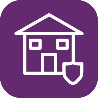 Ev simgesinin vektör illüstrasyonu 