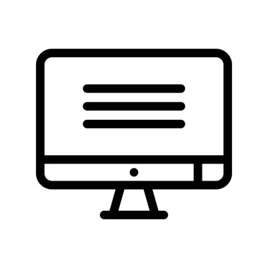 Lcd simgesinin vektör illüstrasyonu  