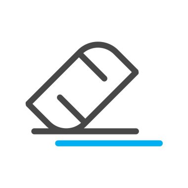 Silgi simgesinin vektör illüstrasyonu 