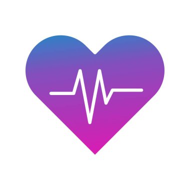  vektör kalp atışı simgesi 