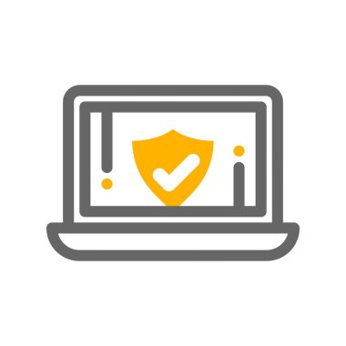 Dizüstü bilgisayar simgesinin vektör çizimi 