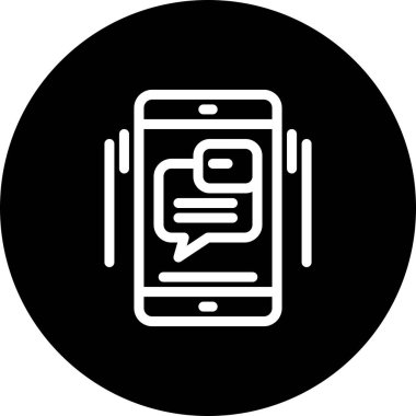 Vektör iletisi düz biçim simgesi