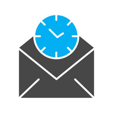 Vektör Saati düz biçim simgesi