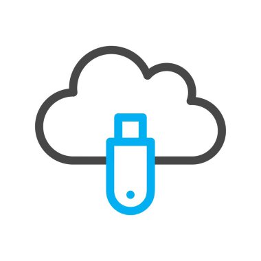 Vektör usb düz biçim simgesi