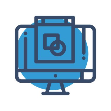 Lcd simgesinin vektör illüstrasyonu  