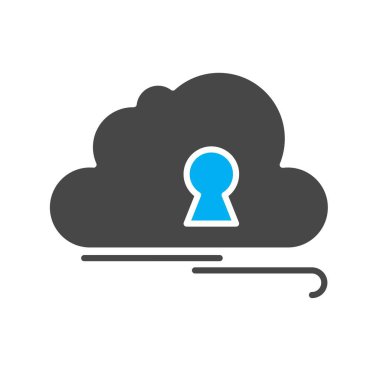 Bulut simgesinin vektör illüstrasyonu 