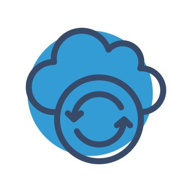 Vektör Refresh düz biçim simgesi