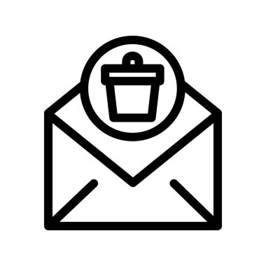 Çöp simgesinin vektör illüstrasyonu