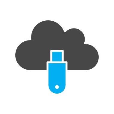 Vektör usb düz biçim simgesi