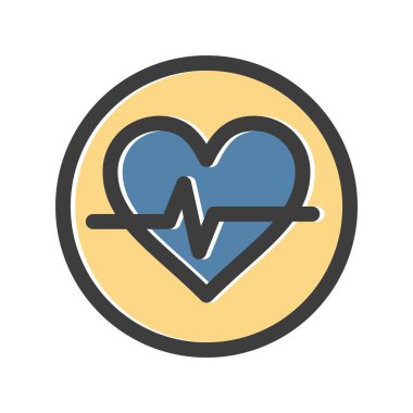 Kalp simgesinin vektör illüstrasyonu