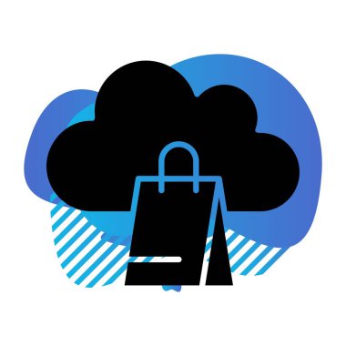 Vektör çantası düz biçim simgesi