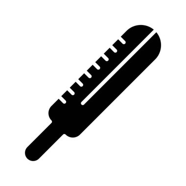 Vektör termometresi düz biçim simgesi