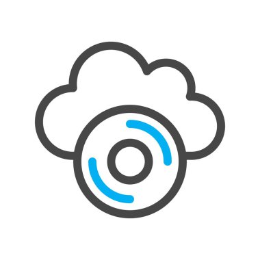 Vektör dvd düz biçim simgesi