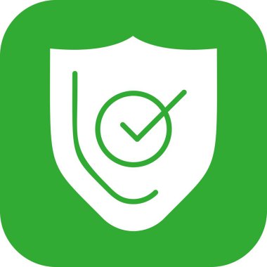 Kalkan simgesinin vektör illüstrasyonu 