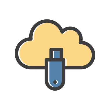 Vektör usb düz biçim simgesi