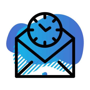 Vektör Saati düz biçim simgesi