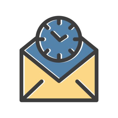 Vektör Saati düz biçim simgesi