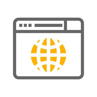 Web sitesi simgesinin vektör illüstrasyonu 