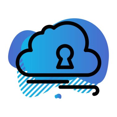 Bulut simgesinin vektör illüstrasyonu 