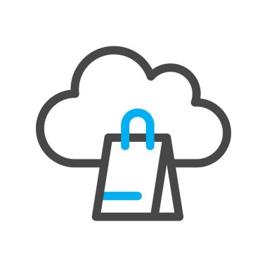 Vektör çantası düz biçim simgesi