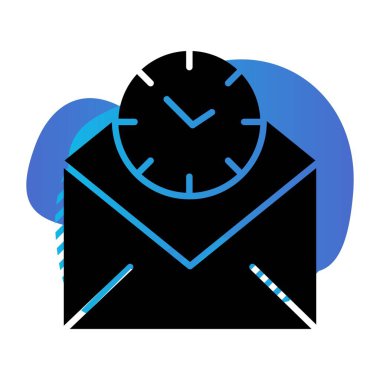 Vektör Saati düz biçim simgesi