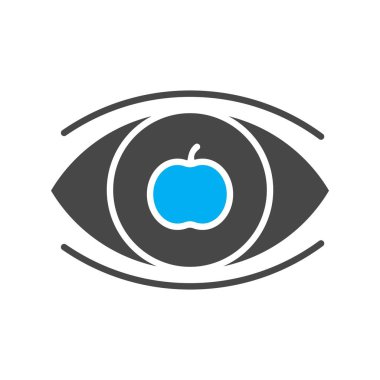 Göz simgesinin vektör illüstrasyonu 