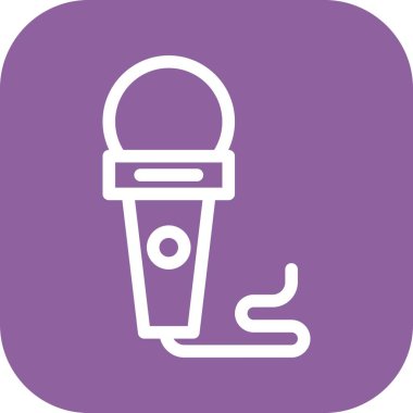 vektör mikrofon düz biçim simgesi