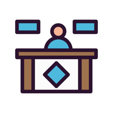 Resepsiyon Simgesi Vektör illüstrasyonu 