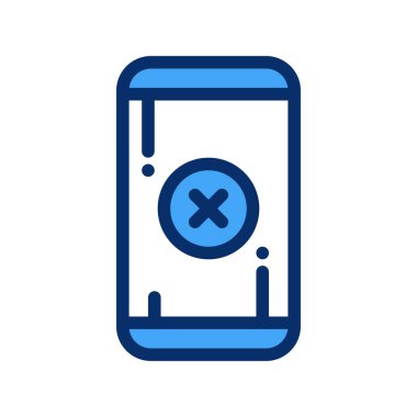 Vektör mobil düz biçim simgesi