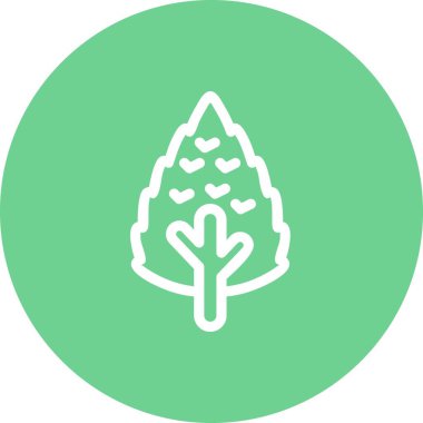 vektör ağacı düz biçim simgesi