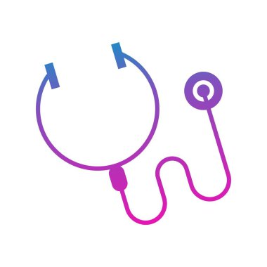 Stetoskop simgesinin vektör çizimi