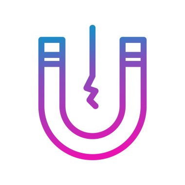 Magnet simgesinin vektör illüstrasyonu 