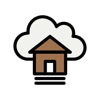  Vektör evi düz biçim simgesi